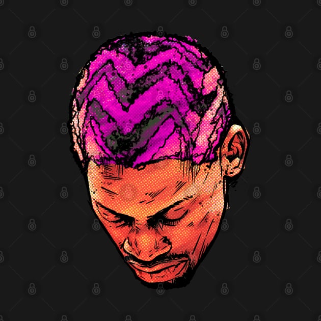 Dennis Rodman Comic Head by Basic Lee