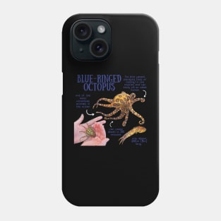 Animal Facts - Blue-ringed Octopus Phone Case