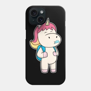 Unicorn with Backback & Chewing gum Phone Case