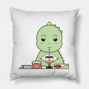 Snacking Dinosaur Pillow