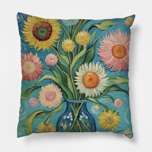 Sun-Kissed Splendor: Van Gogh's Sunflower Symphony Pillow