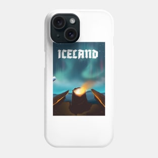 Iceland aurora borealis Phone Case