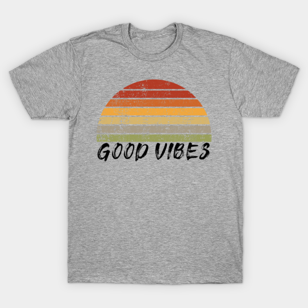 Graphic Tees Good Vibes Shirt Short Sleeve Funny T Shirts Rainbow Print  Cute Summer Tops - Good Vibes - T-Shirt | TeePublic