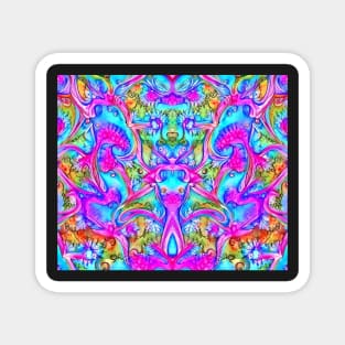 Pink Aesthetic Abstract Psychedelic Pattern 1 Magnet