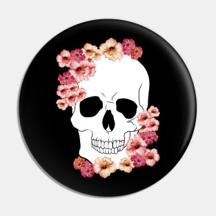 Skull in flowers Pin