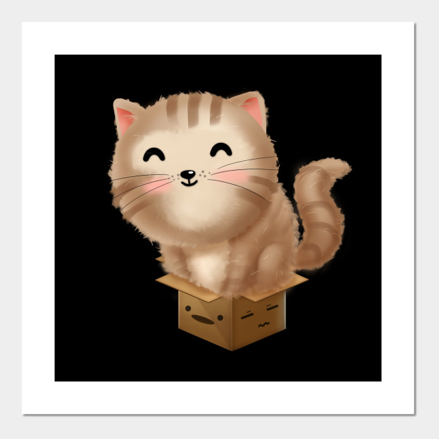 Cat Fits In Box Kitten Shirt Funny Cat Lover Kitten Fit In Box