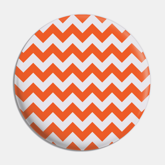 Orange zigzag Pin by Ulka.art