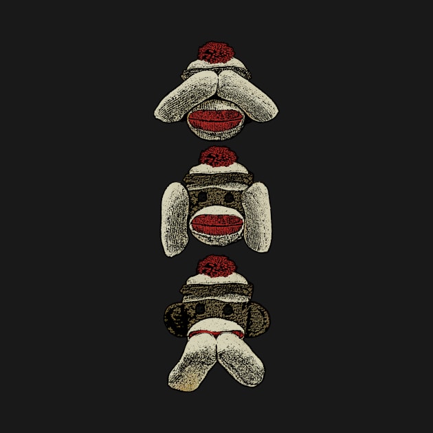 Three Wise Sock Monkeys by bronzarino