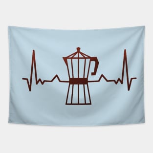 Coffee Maker Heartbeat Tapestry