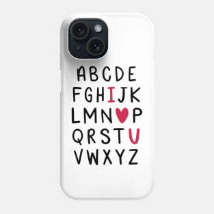 I Love You Alphabet Phone Case