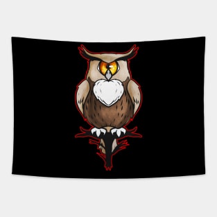 One Eyes Owl Looking At You Halloween Tapestry