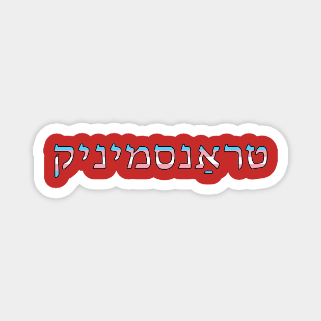 Transgender (Yiddish) Magnet by dikleyt