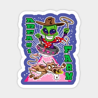 Area 51 Farm Alien Abduction Cow Magnet