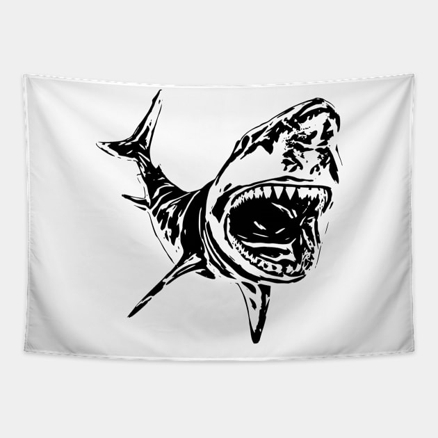 Shark Tapestry by Nimmersatt