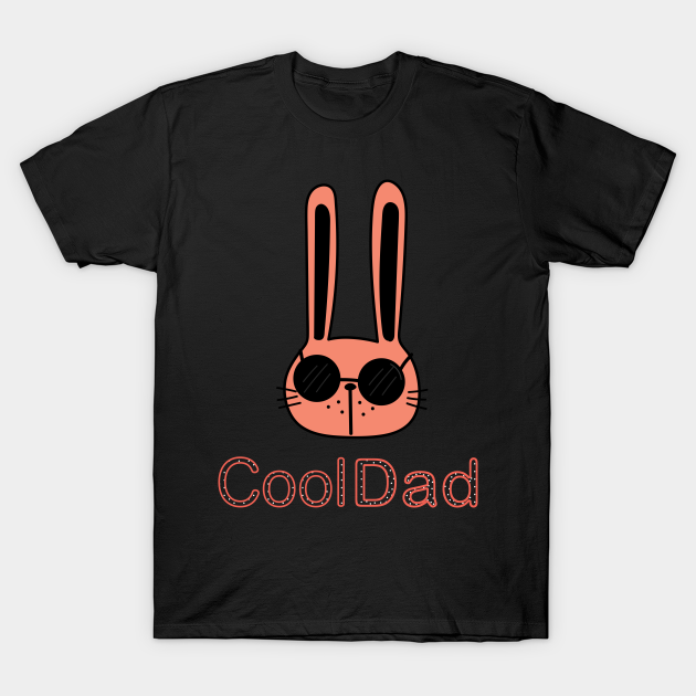 Cool Dad Hipster Bunny Humor T-Shirt Tee Gift - Dad - T-Shirt