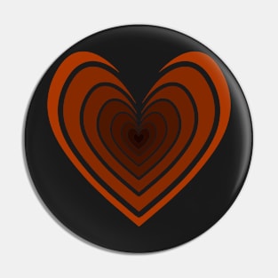 Rosy Heart (Dark Orange) Pin