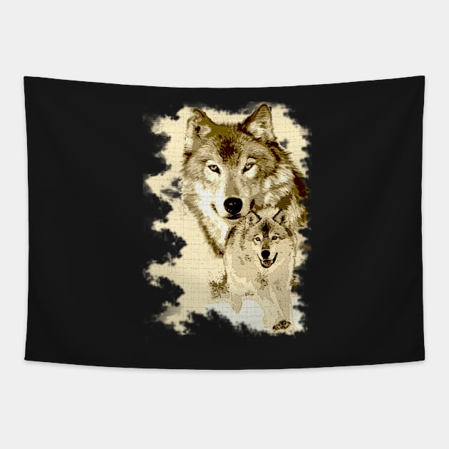 Wolf of Alaska Tapestry by dejava