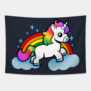 Cute Kawaii Unicorn On Cloud Gift For Unicorn Lovers Tapestry