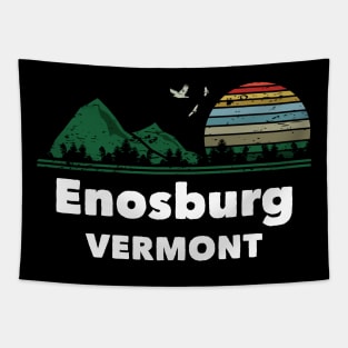 Mountain Sunset Flying Birds Outdoor Enosburg Vermont Tapestry