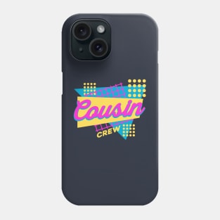 Cousin Family Crew Matching Retro Typography Text Phone Case