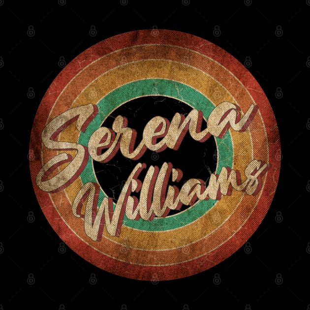 Serena Williams Vintage Circle Art by antongg