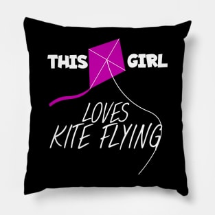 This girl loves kite flying Pillow