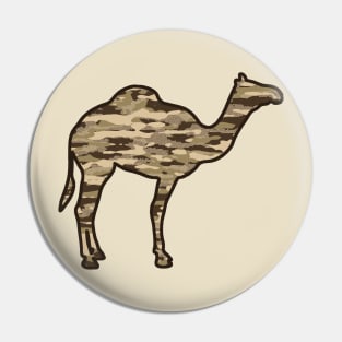 Desert camouflage Mosaik Style dromedary Pin