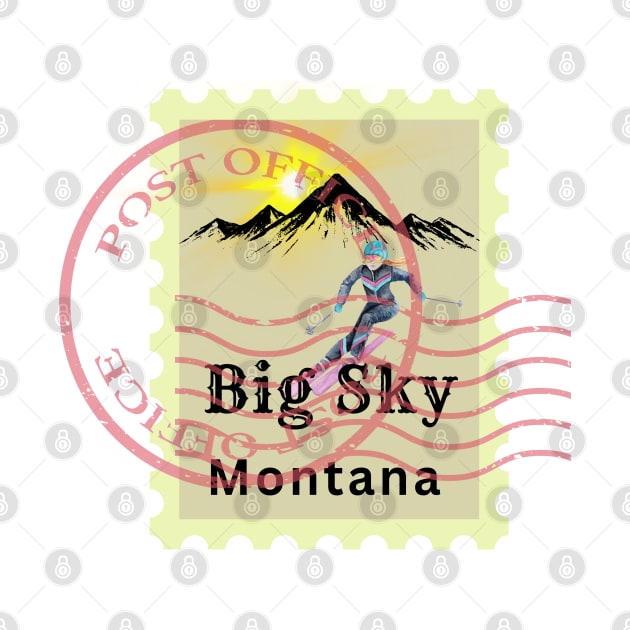 Big Sky Montana USA. Gift Ideas For The Ski Enthusiast. by Papilio Art