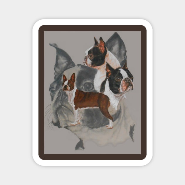 Boston Terrier Medley Magnet by BarbBarcikKeith