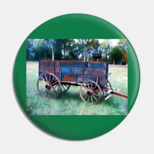 Old Western Wagon Pin