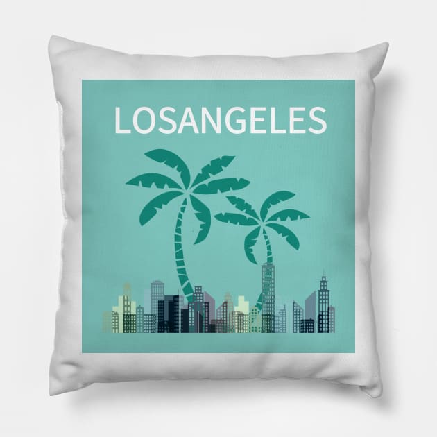 LOSANGELES Pillow by zzzozzo