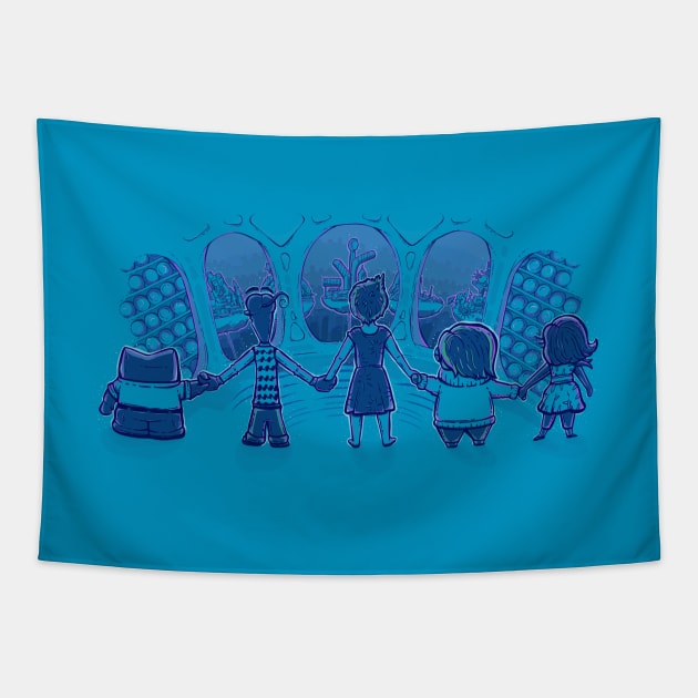 Inside Out Together Tapestry by TaylorRoseMakesArt