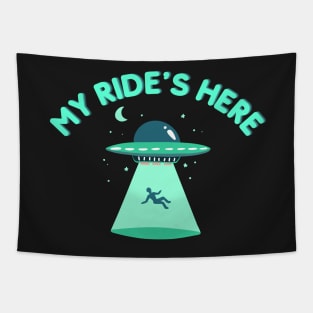 my ride's here Tapestry