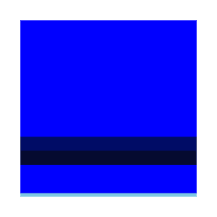 A scarce amalgam of Sky Blue, Primary Blue, Dark Imperial Blue and Cetacean Blue stripes. T-Shirt