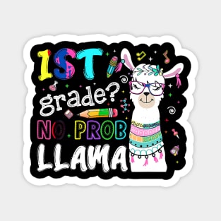 1St Grade No Prob Llama Eacher Student First Day Of School Magnet