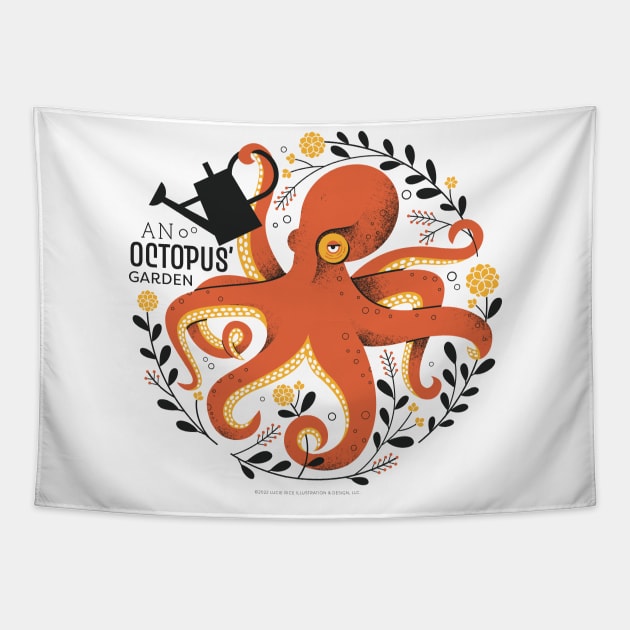 Octopus' Garden Tapestry by Lucie Rice Illustration and Design, LLC