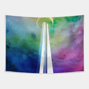 CN Tower, Toronto (Watercolor) Tapestry