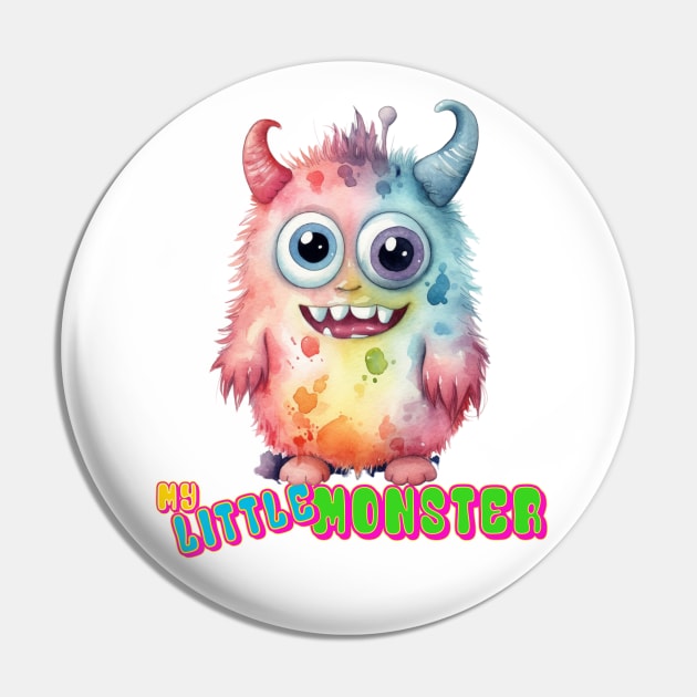 My Little Monster Pin by Peter the T-Shirt Dude