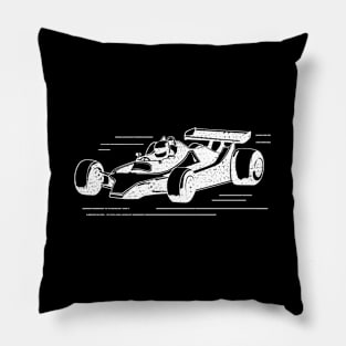 Formula Car Racer Formula Racing Car Guy Pillow