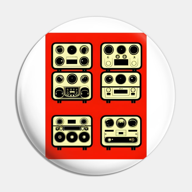 Retro Radio Pin by Bizaire