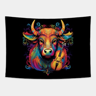 Water Buffalo Playing Violin Tapestry