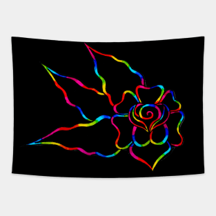 Rainbow Flower Tapestry