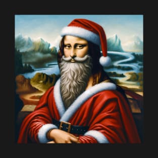 Santa Lisa: A Jolly Renaissance T-Shirt