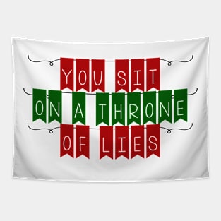 Throne Of Lies Elf Quote Christmas Tapestry