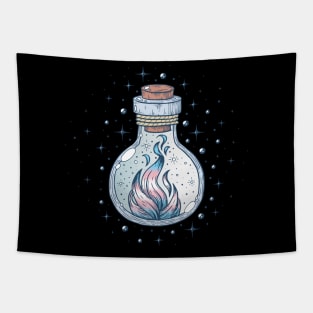 Transgender Fire Occult Bottle LGBT Trans Pride Flag Tapestry