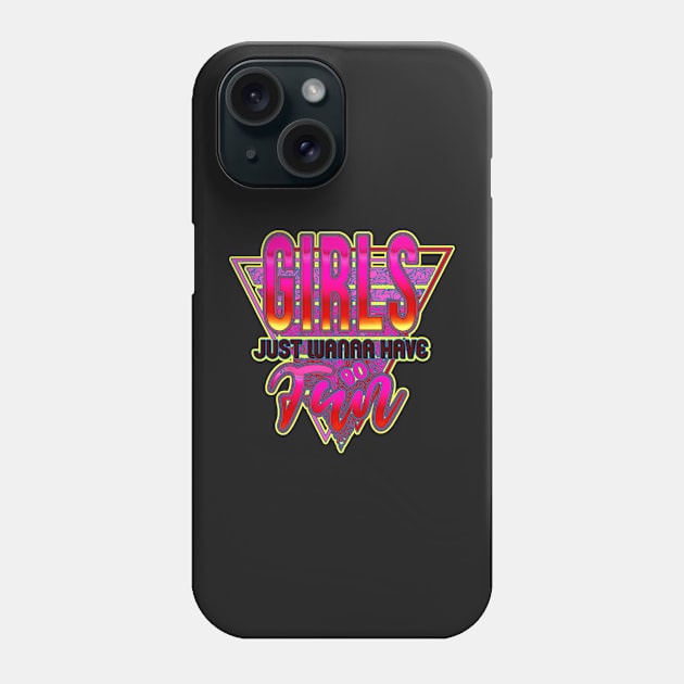 Girls Just Wanna Have Fun Nostalgia 1980s shirt. perfect 80's party top Phone Case by masterpiecesai