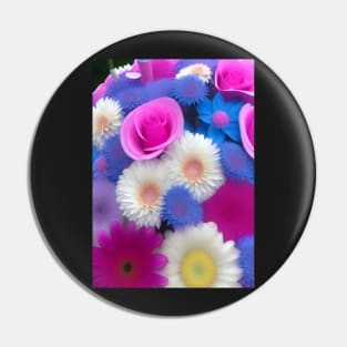 BEAUTIFUL PINK AND PURPLE AND WHITE FLORAL PRINT Pin