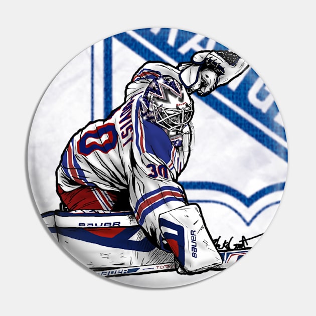 Lundqvist in white Pin by Nate Gandt