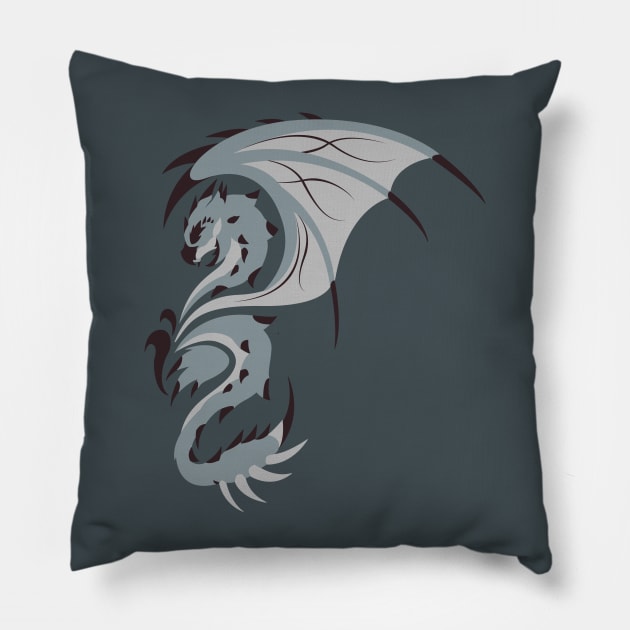 Reign of Heavens - Silver Rathalos Pillow by kinokashi