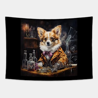 Mad Scientist Corgi Tapestry